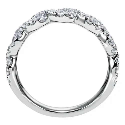 14K W Gold 0.95ctw Ladies Open Twisted Diamond Band
