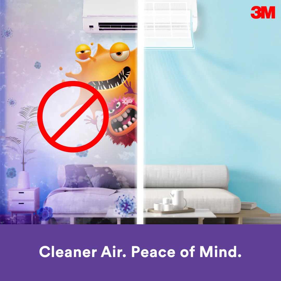 3M Filtrete Dust Allergen Bacteria Aircon Filter Purple 22 X 34 cm