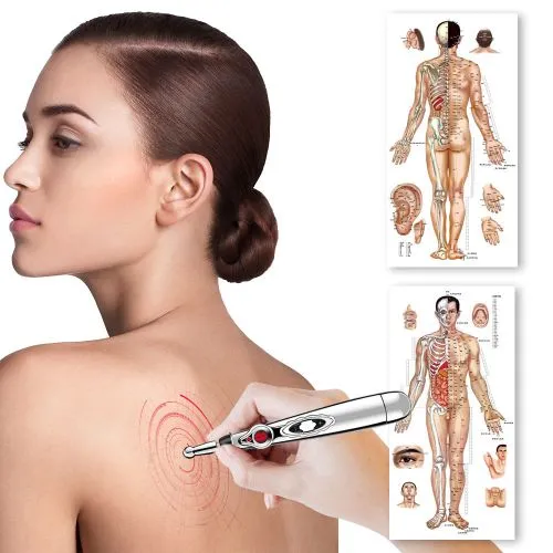 5 Heads Electronic Acupuncture Pen Electric Meridians Laser Therapy Heal Massage Pen Meridian Energy Pen Relief Pain Tools Sets S258964