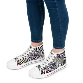 Abstract mind Women's High Top Sneakers