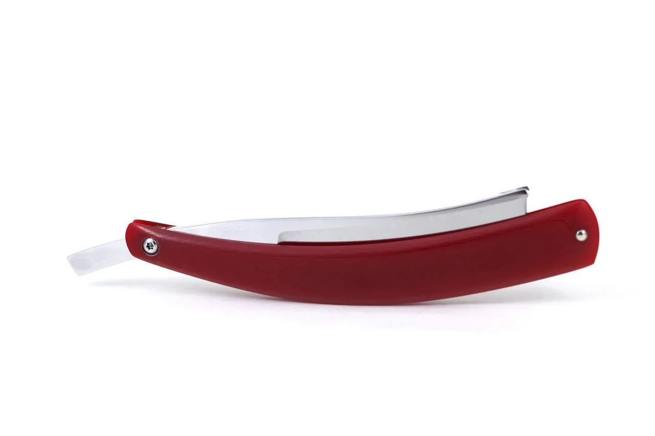 Alex Jacques "Production Style" 7/8" Razor With Red G10 Scales