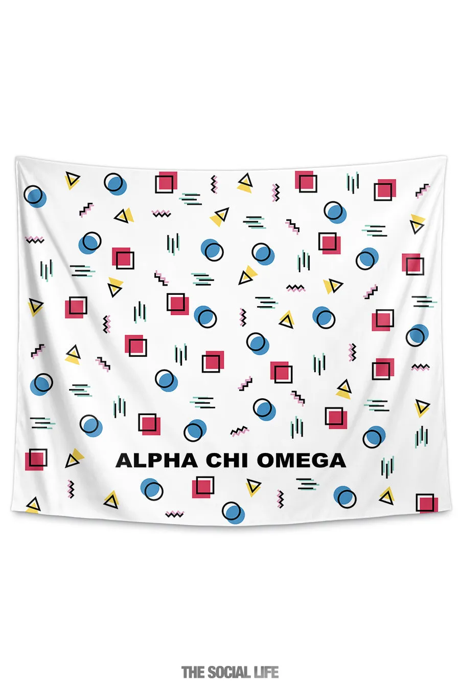 Alpha Chi Omega Squigglies Tapestry
