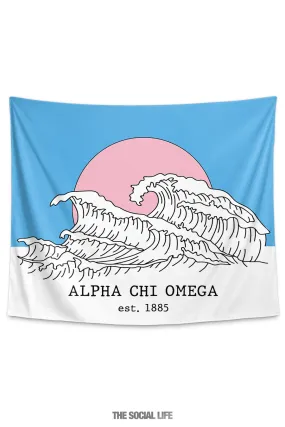 Alpha Chi Omega Wavin' Tapestry