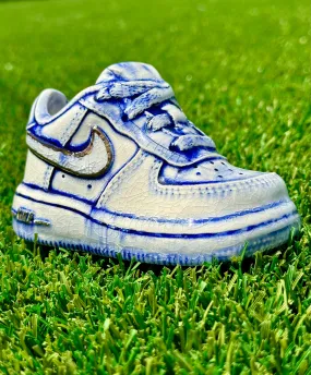 Baby AF1 Blue & Gold Luster
