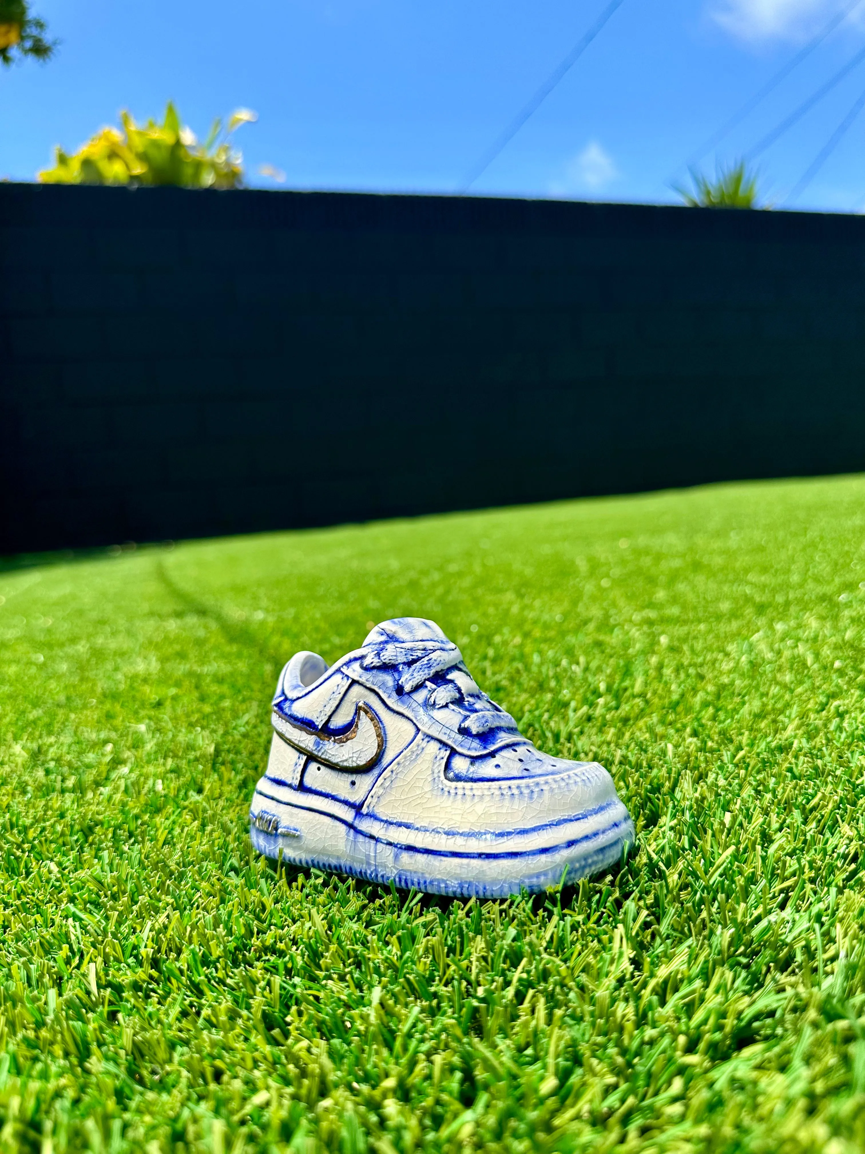Baby AF1 Blue & Gold Luster