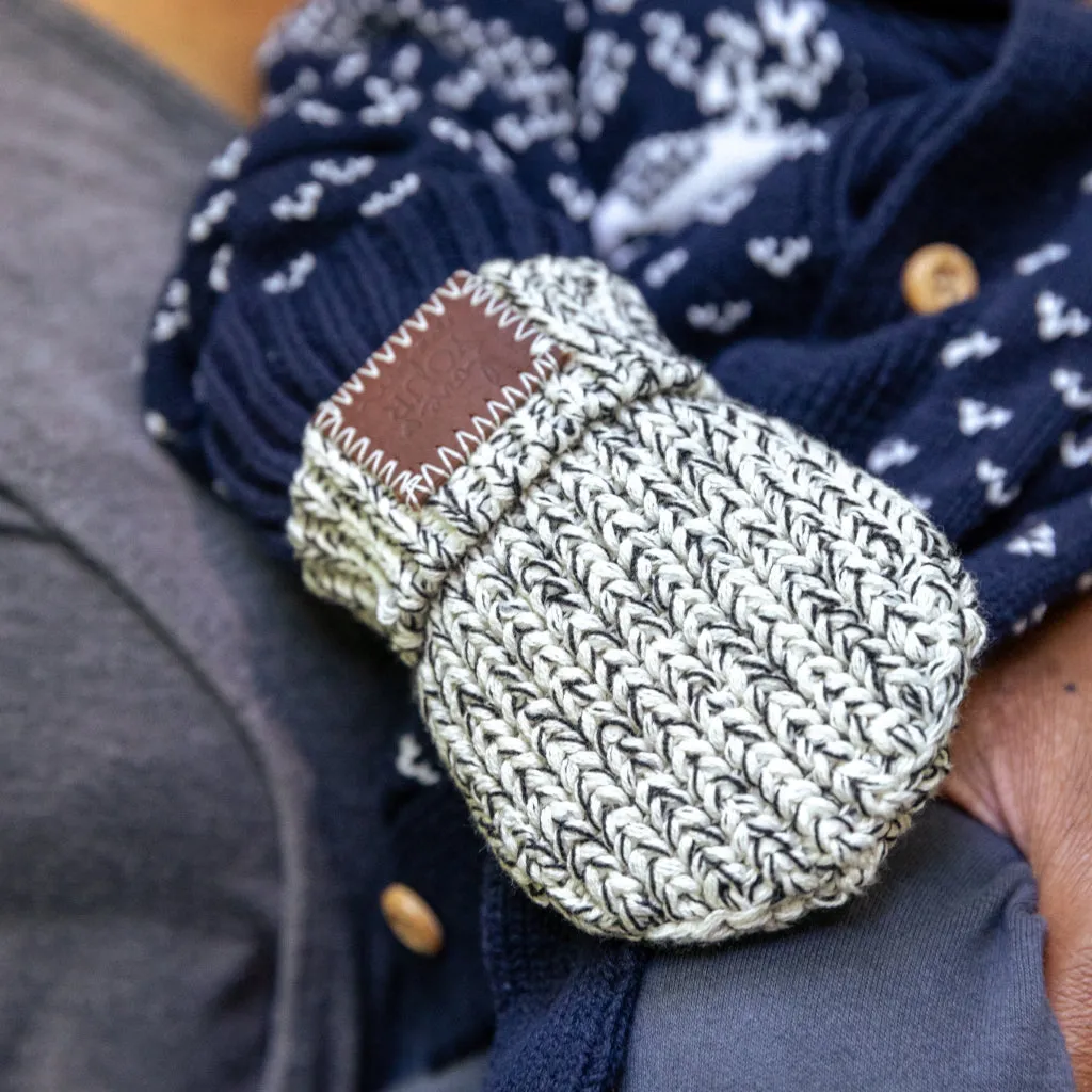 Baby Black Speckled Mittens