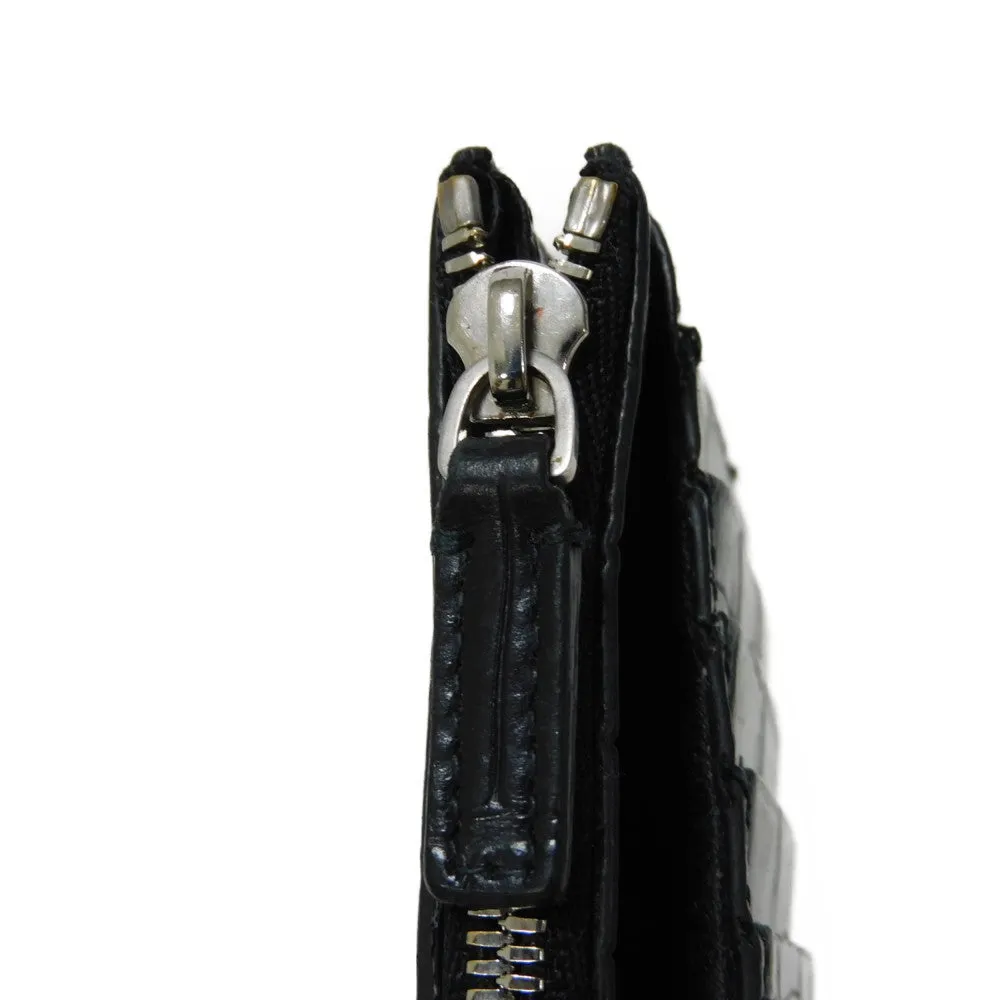 BALENCIAGA Coin case 640535 1ROP3 1000 Calfskin (crocodile embossed) black New logo cash coin card holder mens