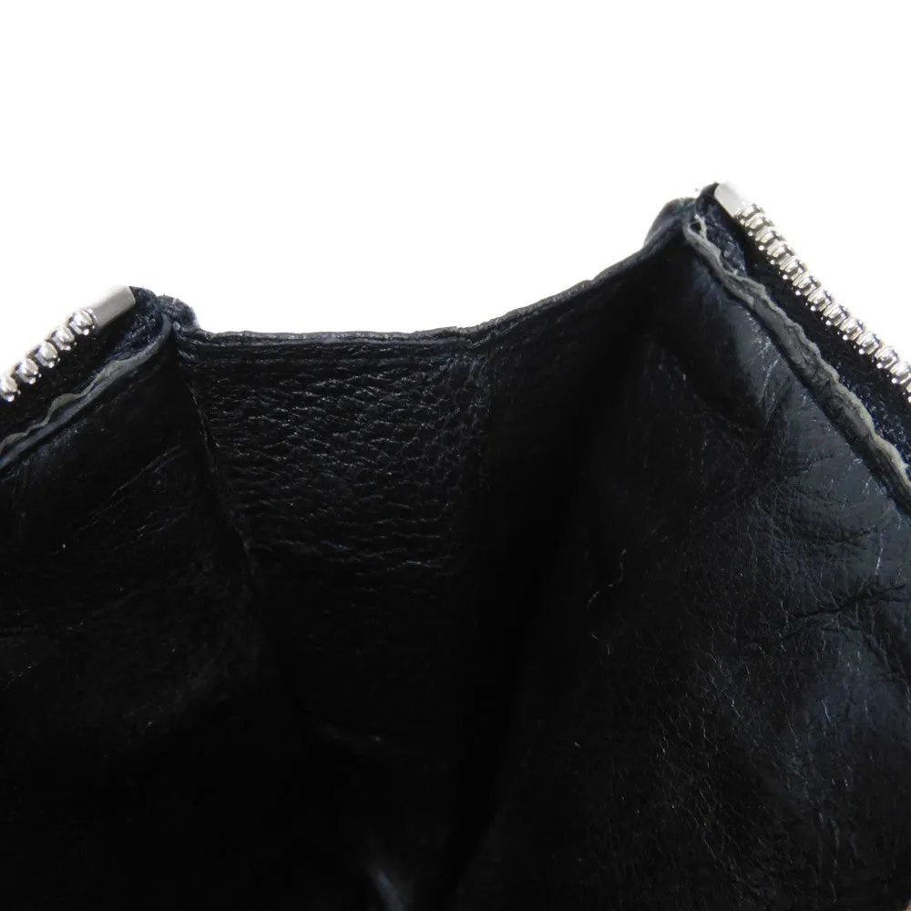 BALENCIAGA Coin case 640535 1ROP3 1000 Calfskin (crocodile embossed) black New logo cash coin card holder mens