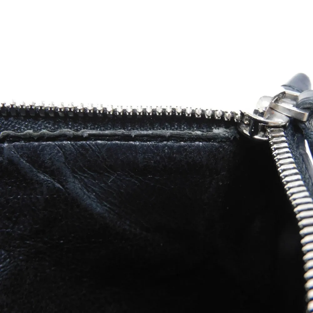 BALENCIAGA Coin case 640535 1ROP3 1000 Calfskin (crocodile embossed) black New logo cash coin card holder mens