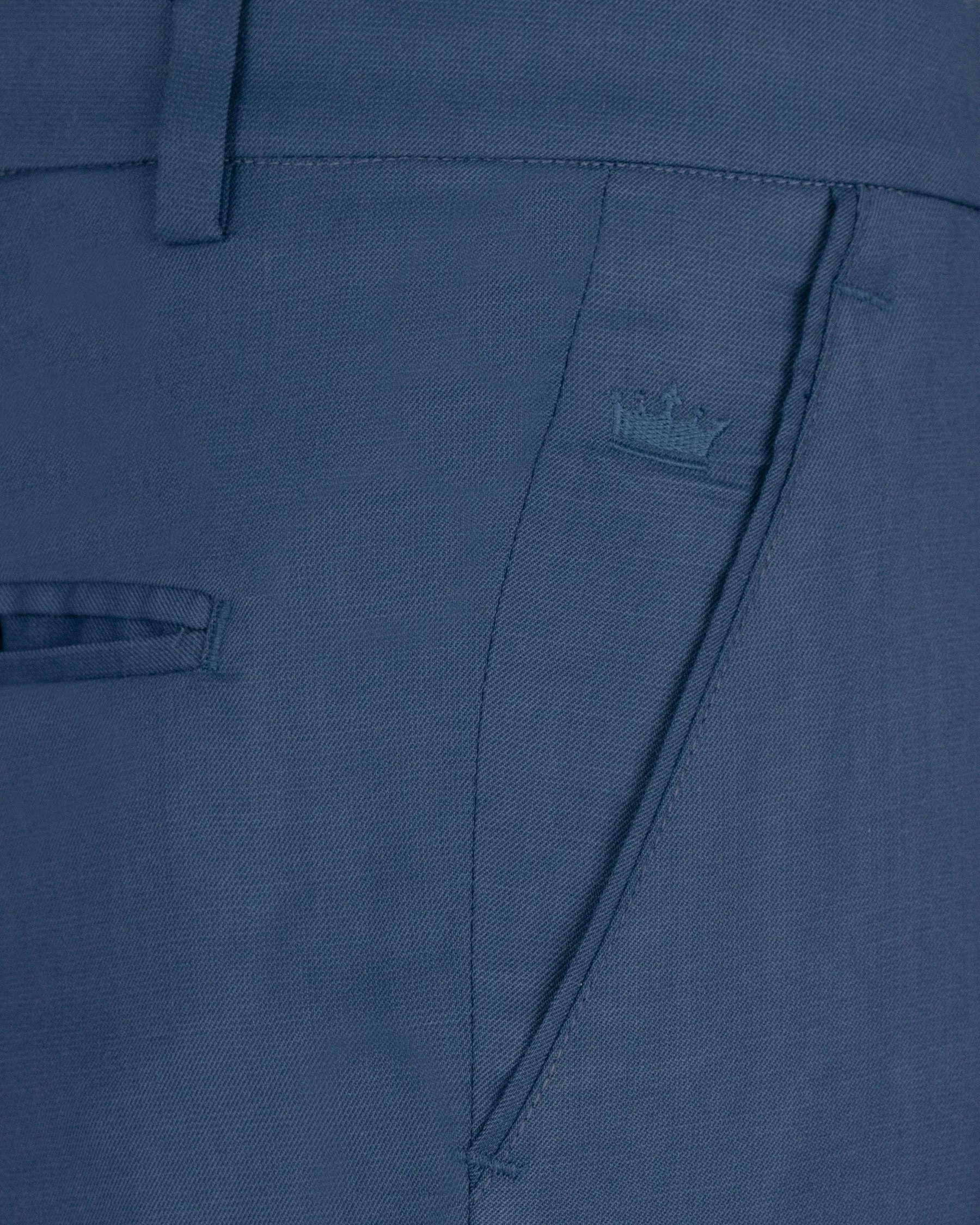 Bay of Many Blue Wool Rich Pant
