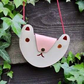 Bear Pocket Purse in Cream / Pale Pink by Ark Colour Designs
