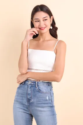 BERLINA EMBOSSED TOP IN WHITE