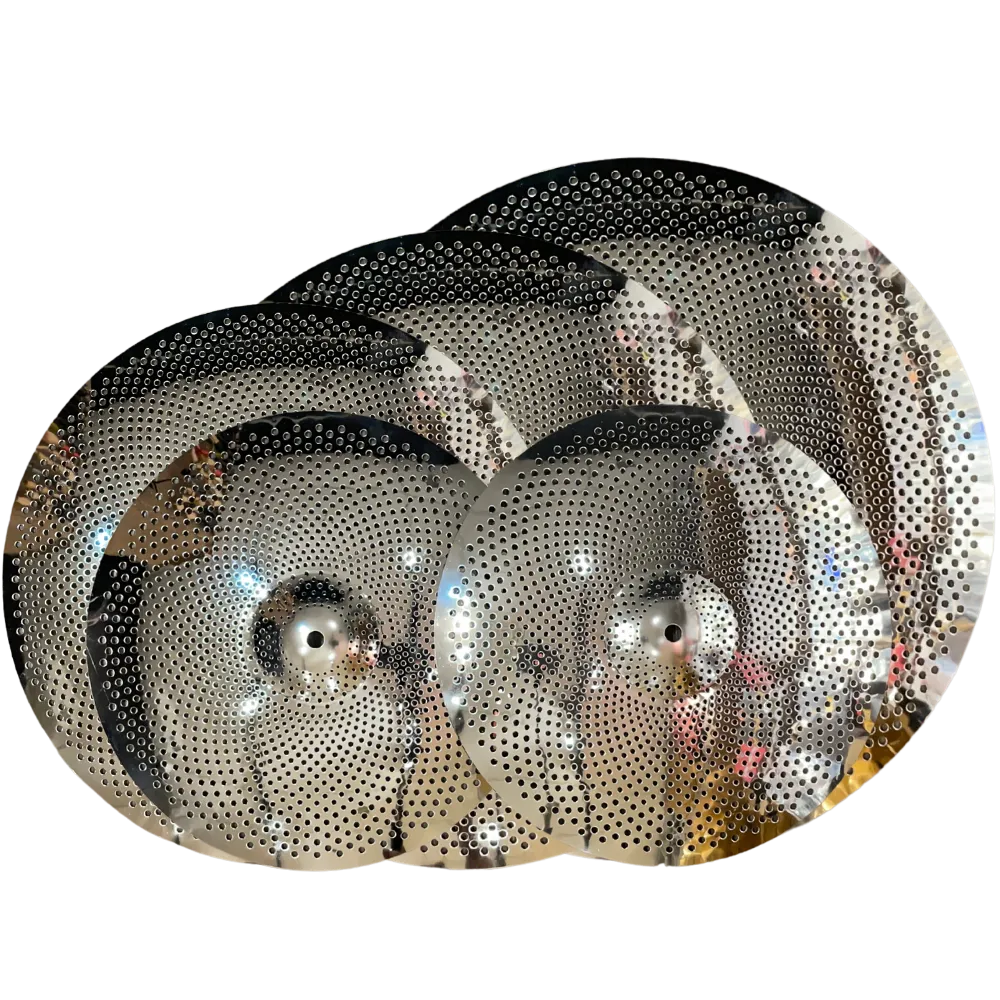 Better Silent Cymbals set w/ more holes 14 16 18 20 bag (Silver)