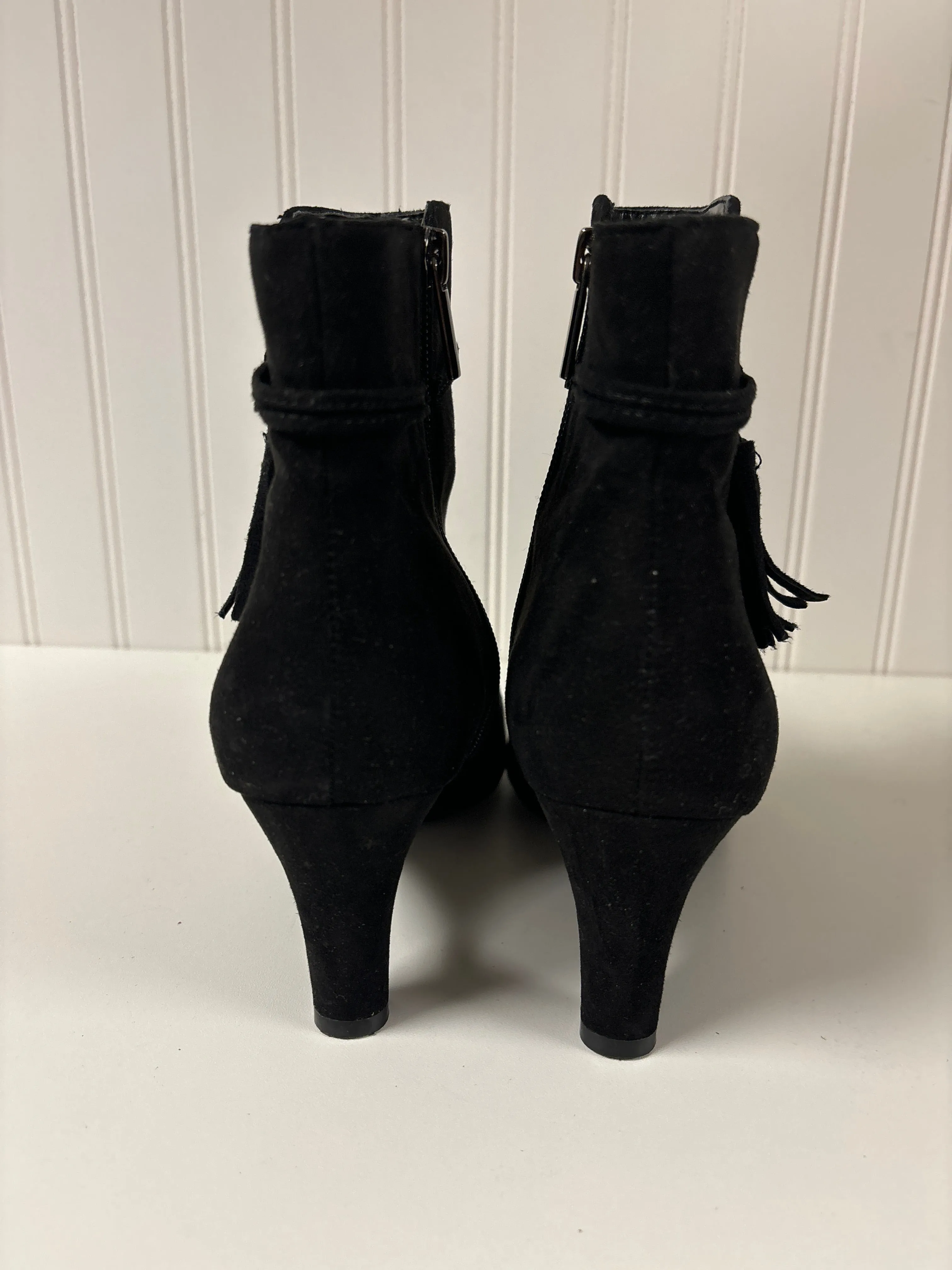 Boots Ankle Heels By Bandolino In Black, Size: 8