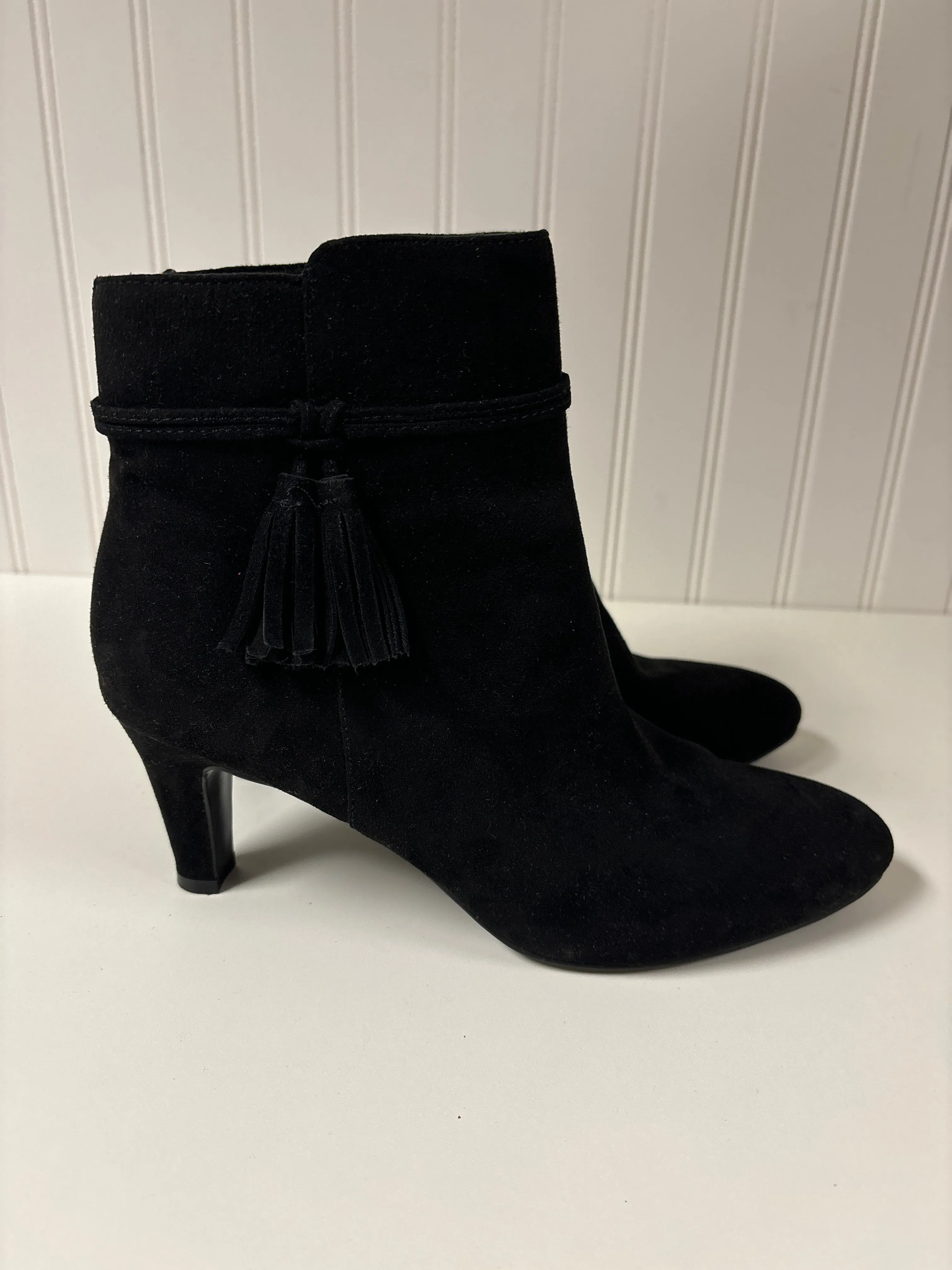 Boots Ankle Heels By Bandolino In Black, Size: 8