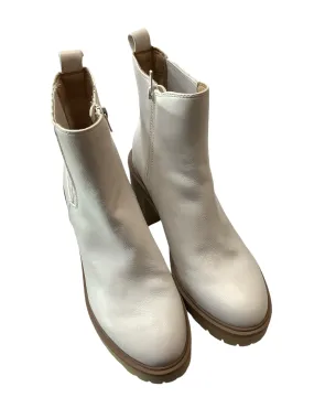 Boots Ankle Heels By Dv In Cream, Size: 8.5
