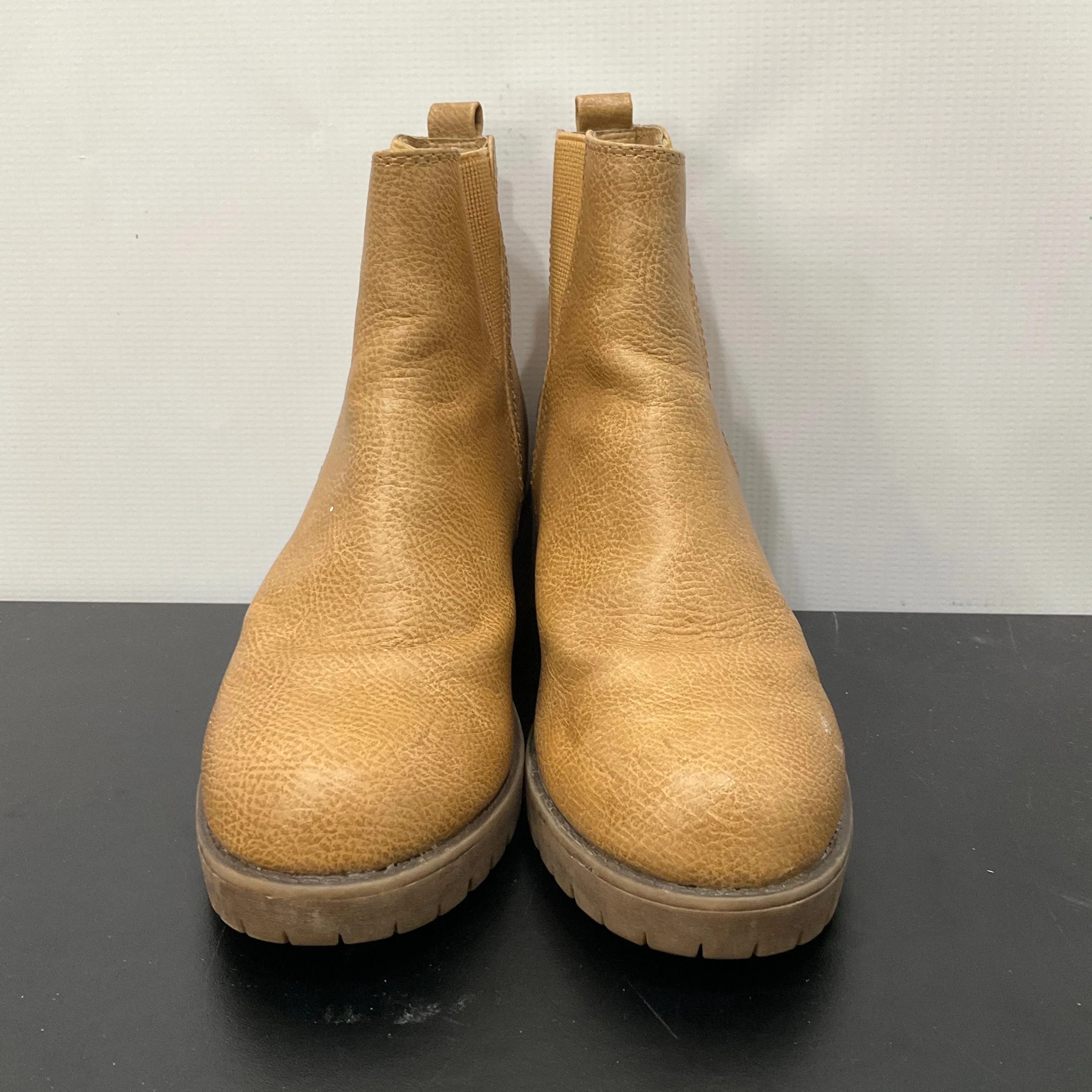 Boots Ankle Heels By Mia In Brown, Size: 7.5