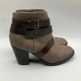 Boots Ankle Heels By Rampage In Brown, Size: 7.5