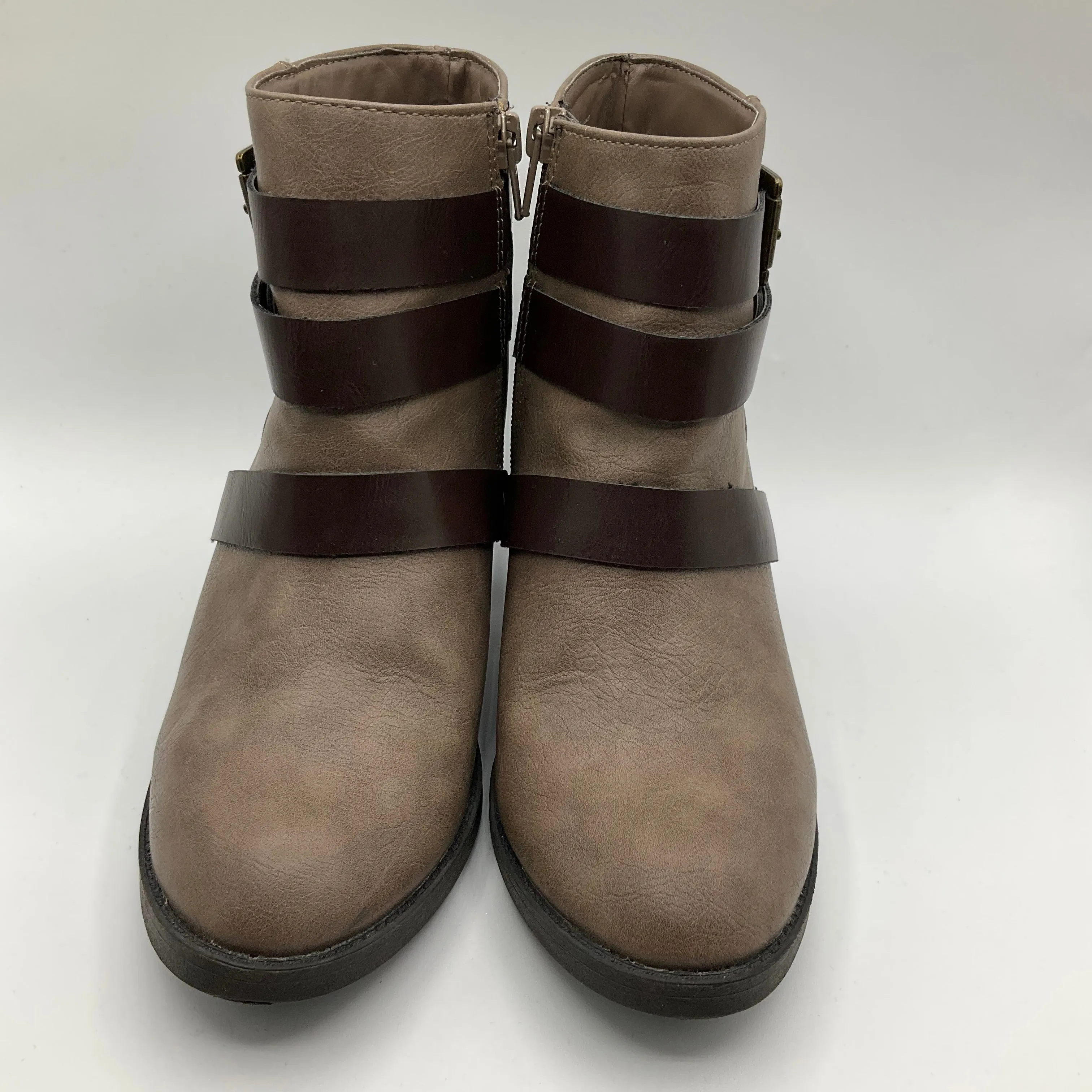 Boots Ankle Heels By Rampage In Brown, Size: 7.5
