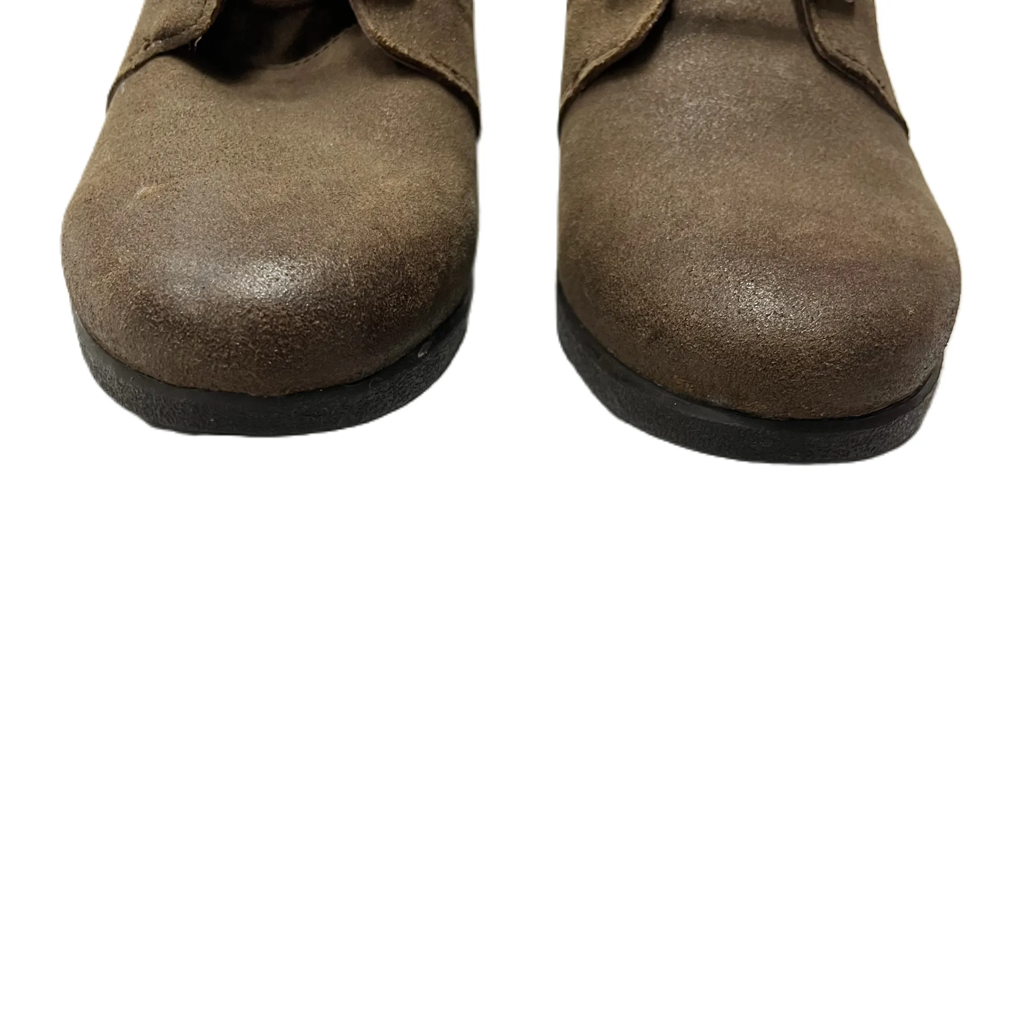Boots Ankle Heels By Ugg In Brown, Size: 12