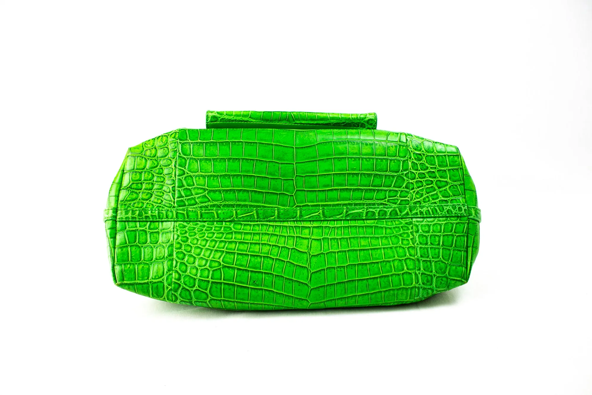 Bottega Veneta Green Crocodile Leather Bag (PREOWNED)
