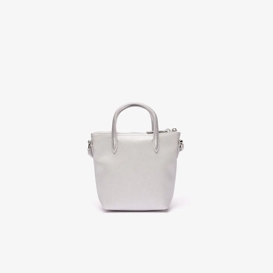 Coated Canvas L.12.12 Small Tote Bag Silver