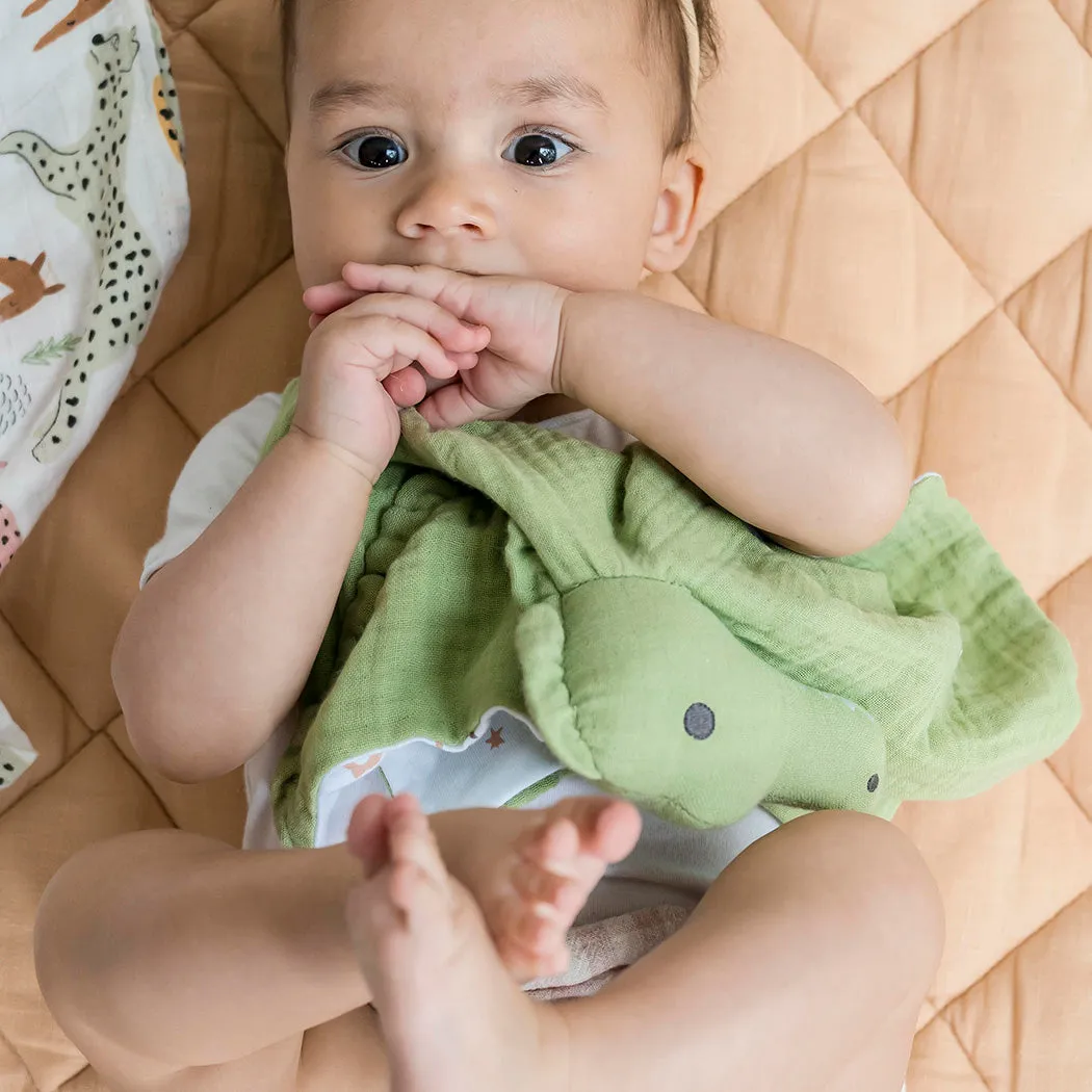 Crocodile Lovey with Rubber Teether