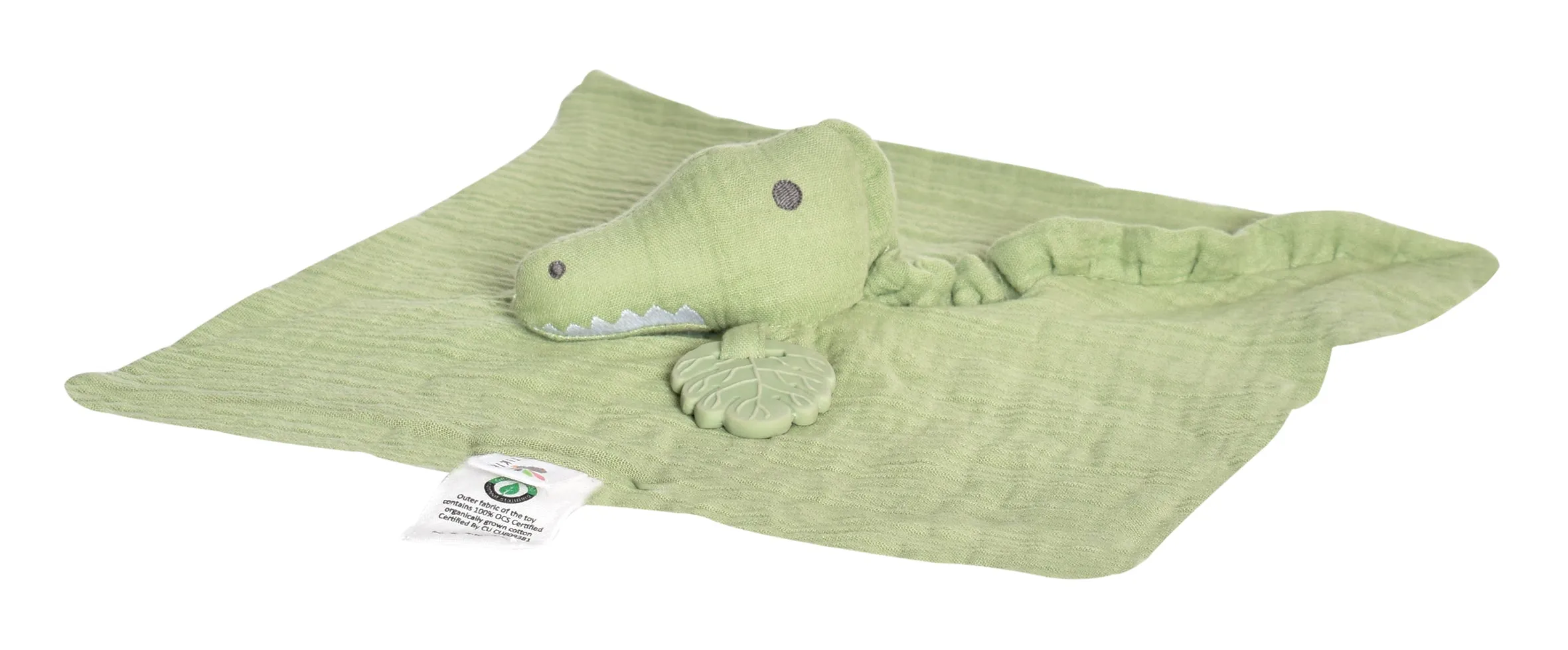 Crocodile Lovey with Rubber Teether