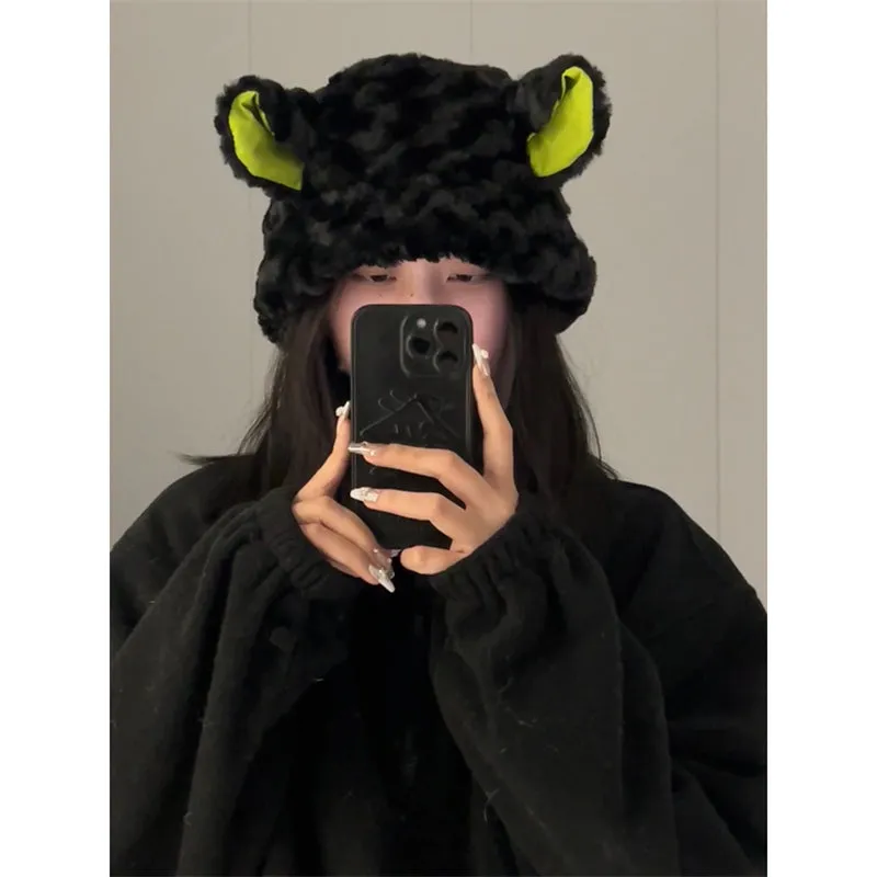 Dark lamb Plush Hat