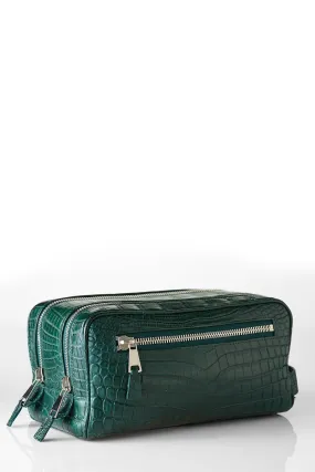David August Custom Genuine Crocodile Dopp Kit