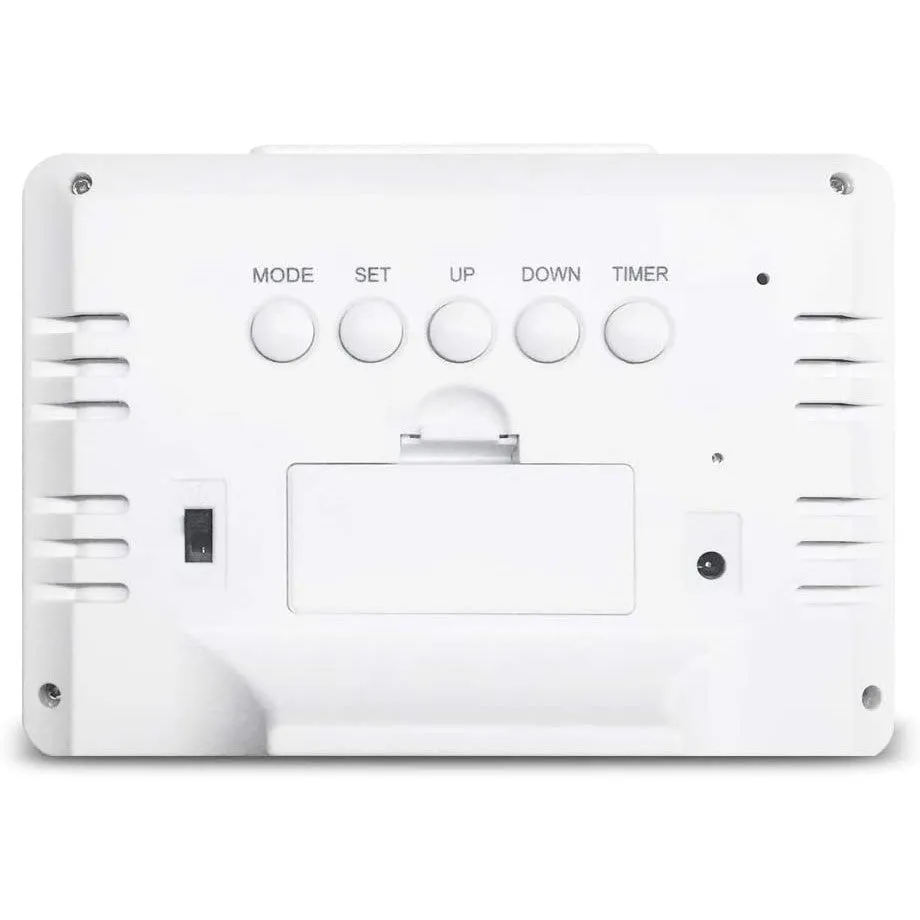 Digital LCD Alarm LED Table Clock with Large Display, BackLight Voice Control, World Time, Timer, Calendar