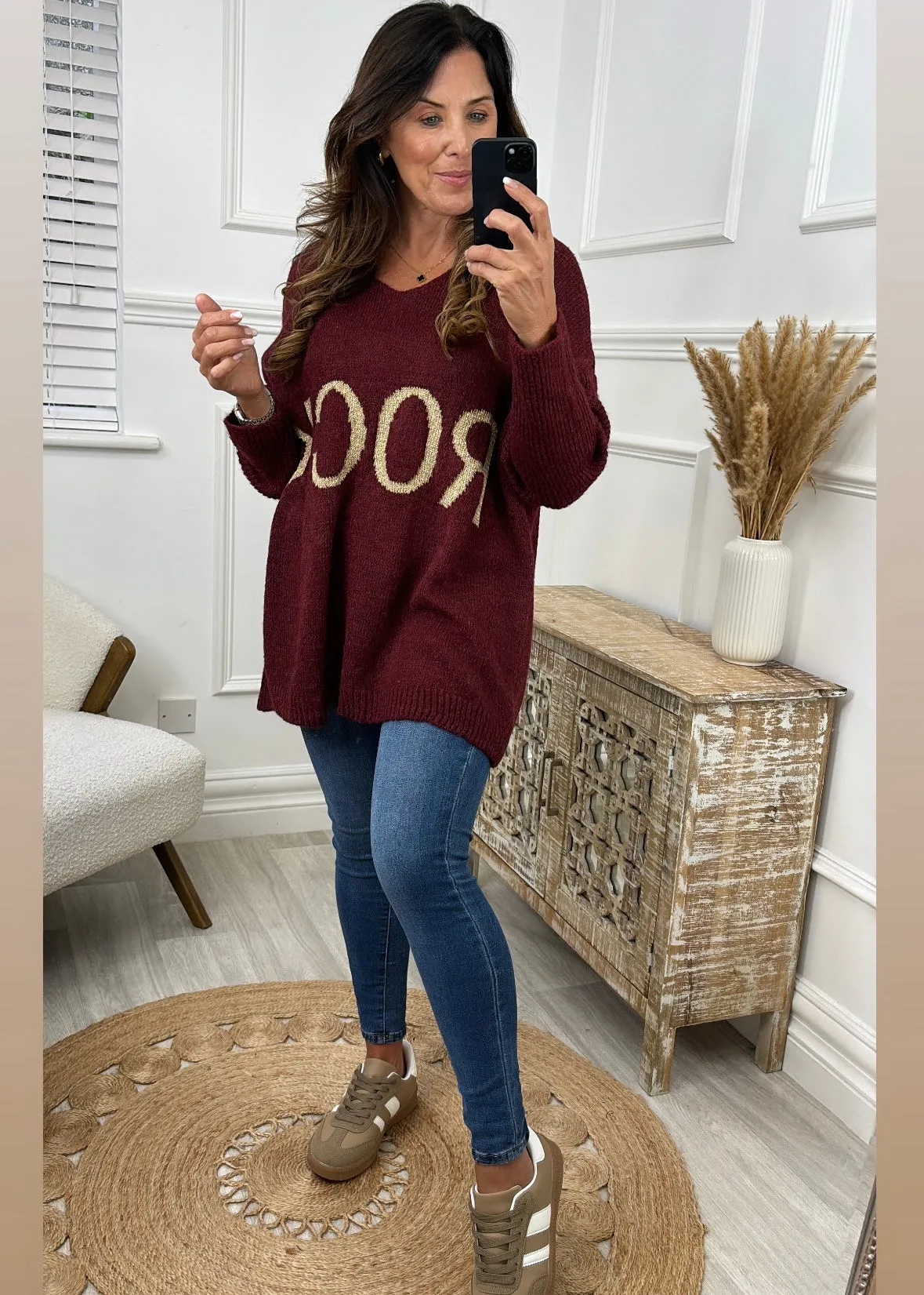 Dolores Wine ROCK Sweater