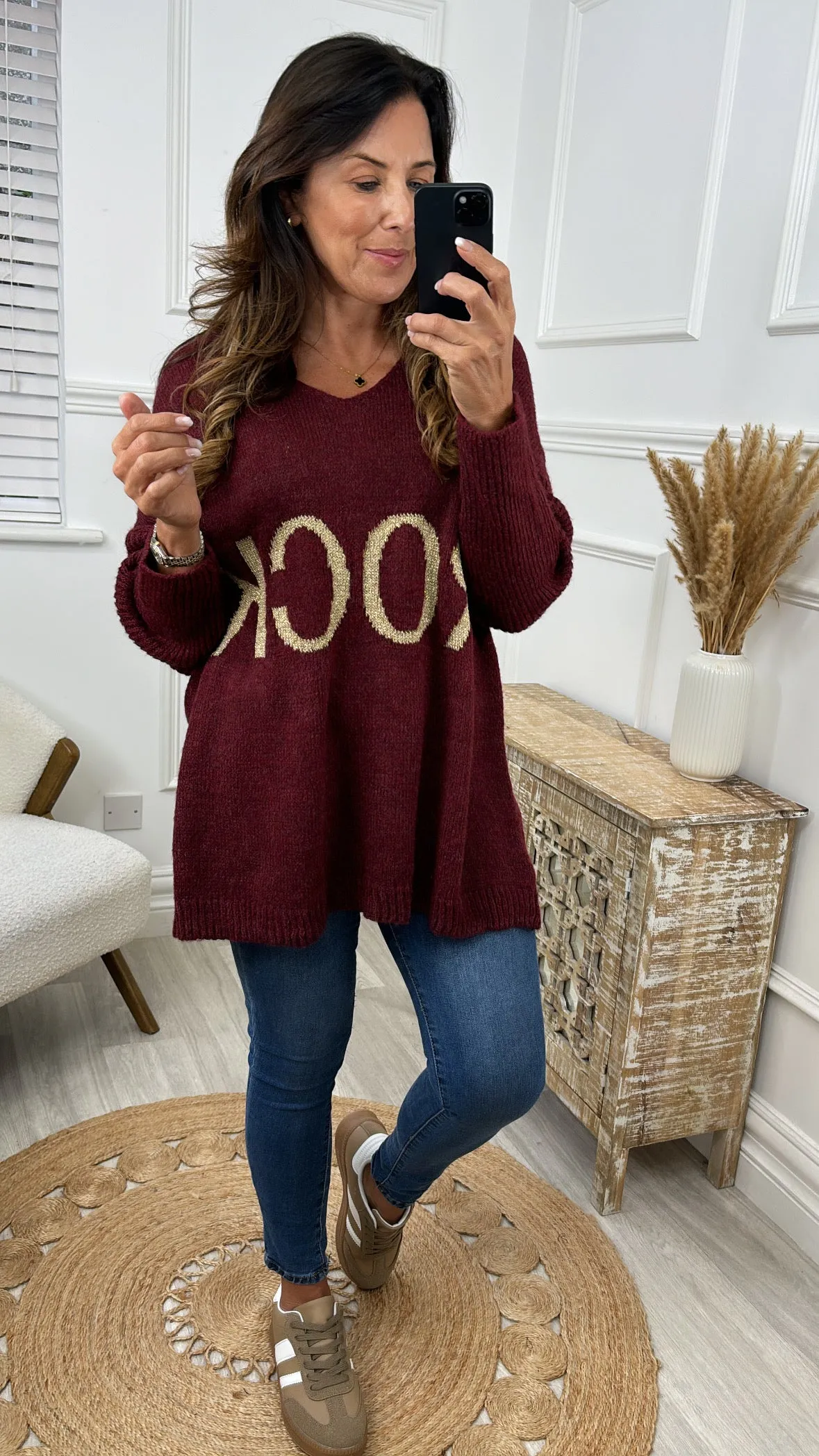 Dolores Wine ROCK Sweater
