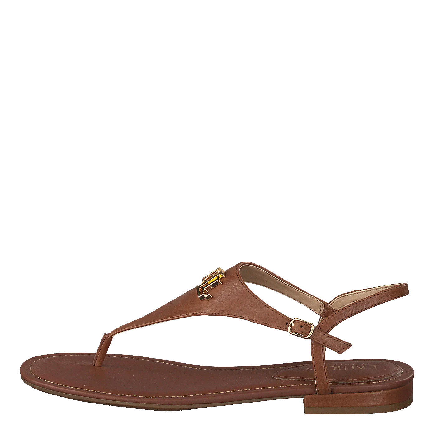 Ellington Burnished Leather Sandal Deep Saddle Tan