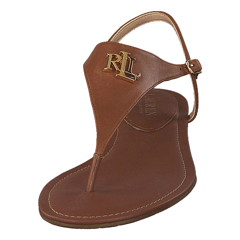 Ellington Burnished Leather Sandal Deep Saddle Tan