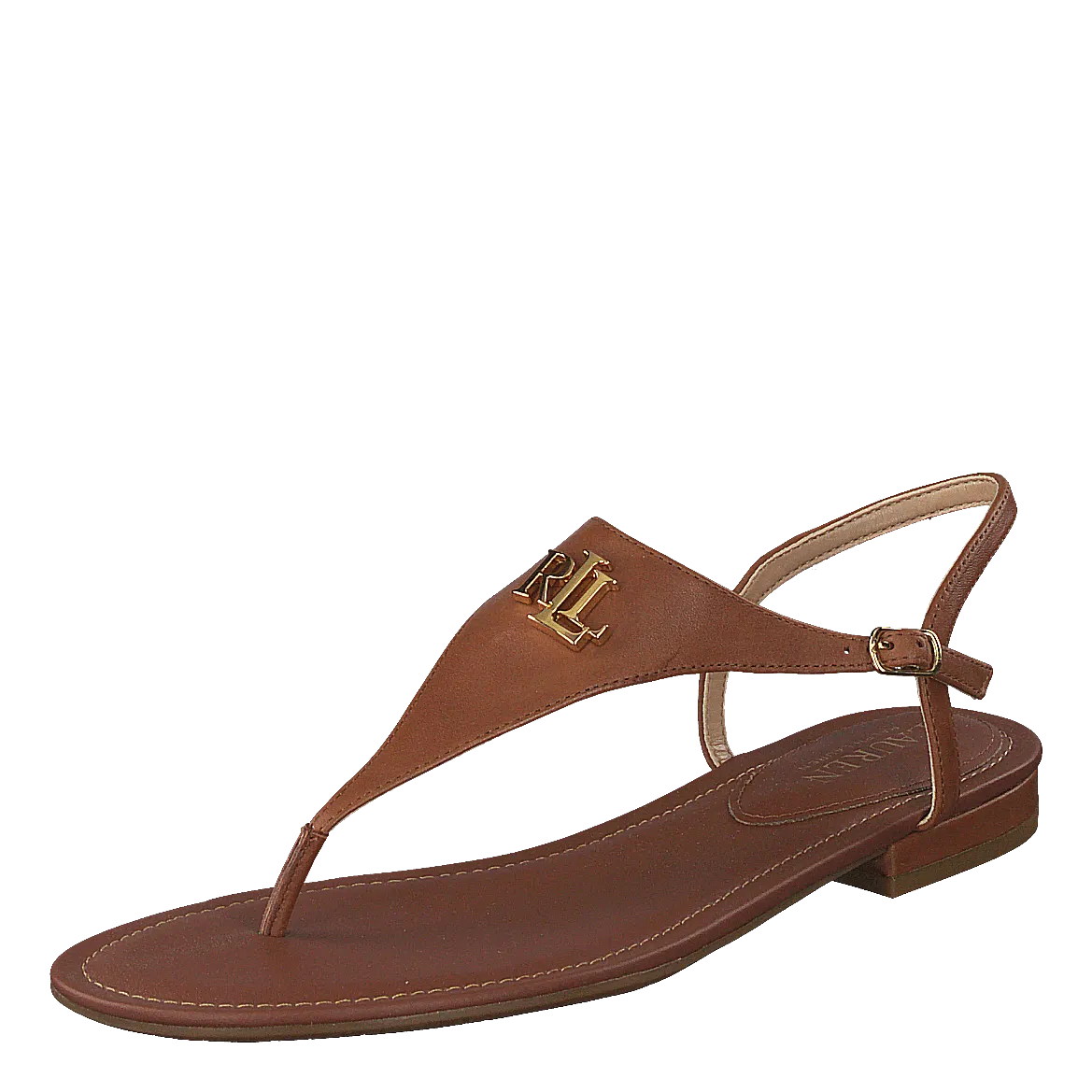 Ellington Burnished Leather Sandal Deep Saddle Tan