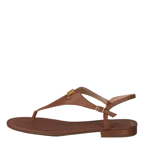 Ellington Burnished Leather Sandal Deep Saddle Tan