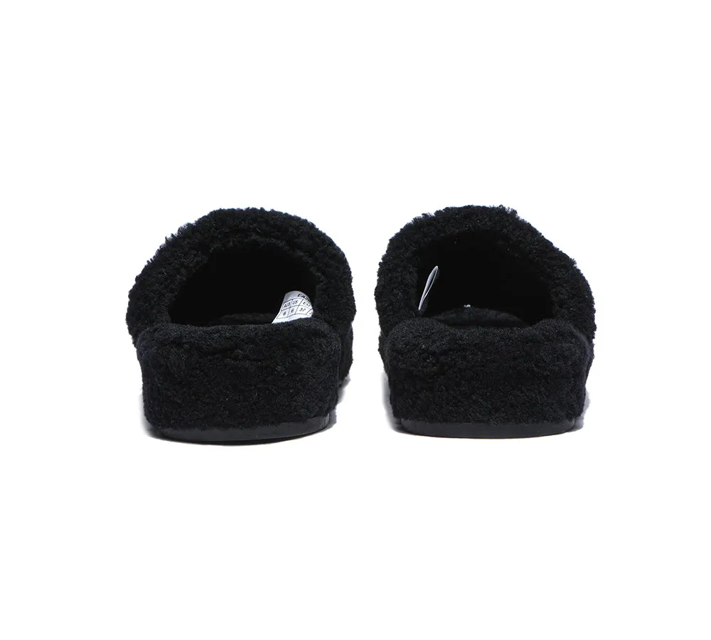 EVERAU® UGG Women Curly Sheepskin Wool Slippers Croft