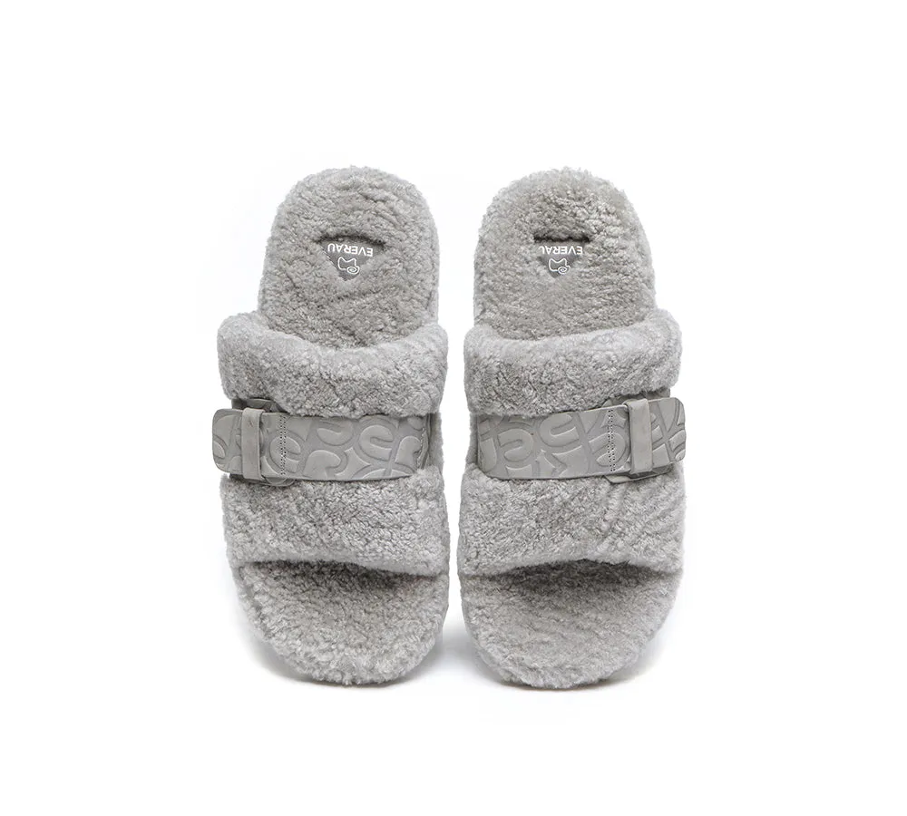 EVERAU® UGG Women Curly Sheepskin Wool Slippers Croft
