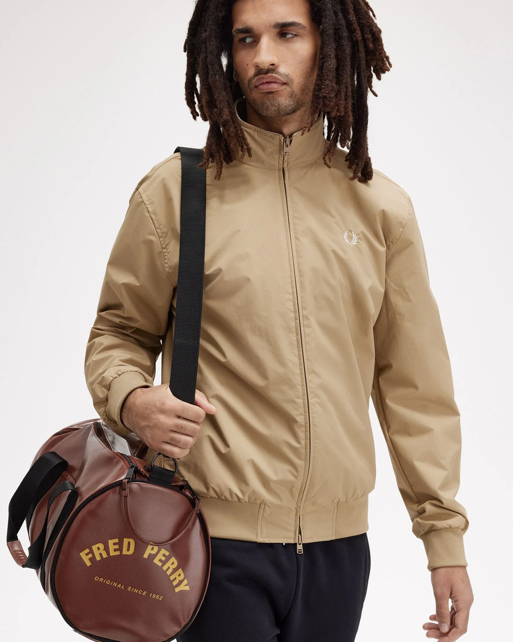 Fred Perry Tonal Classic Barrel Bag - Whisky Brown
