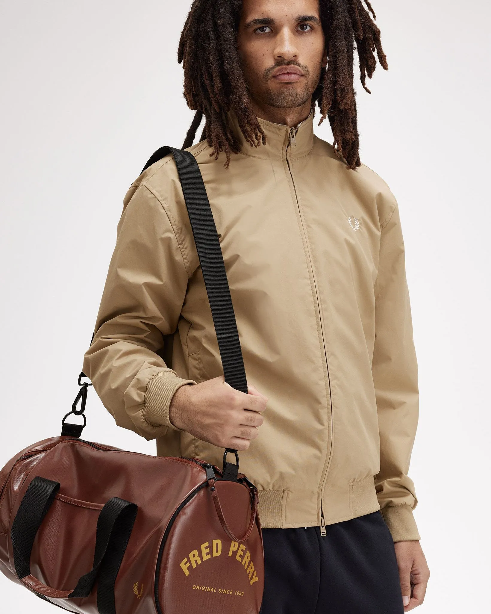 Fred Perry Tonal Classic Barrel Bag - Whisky Brown