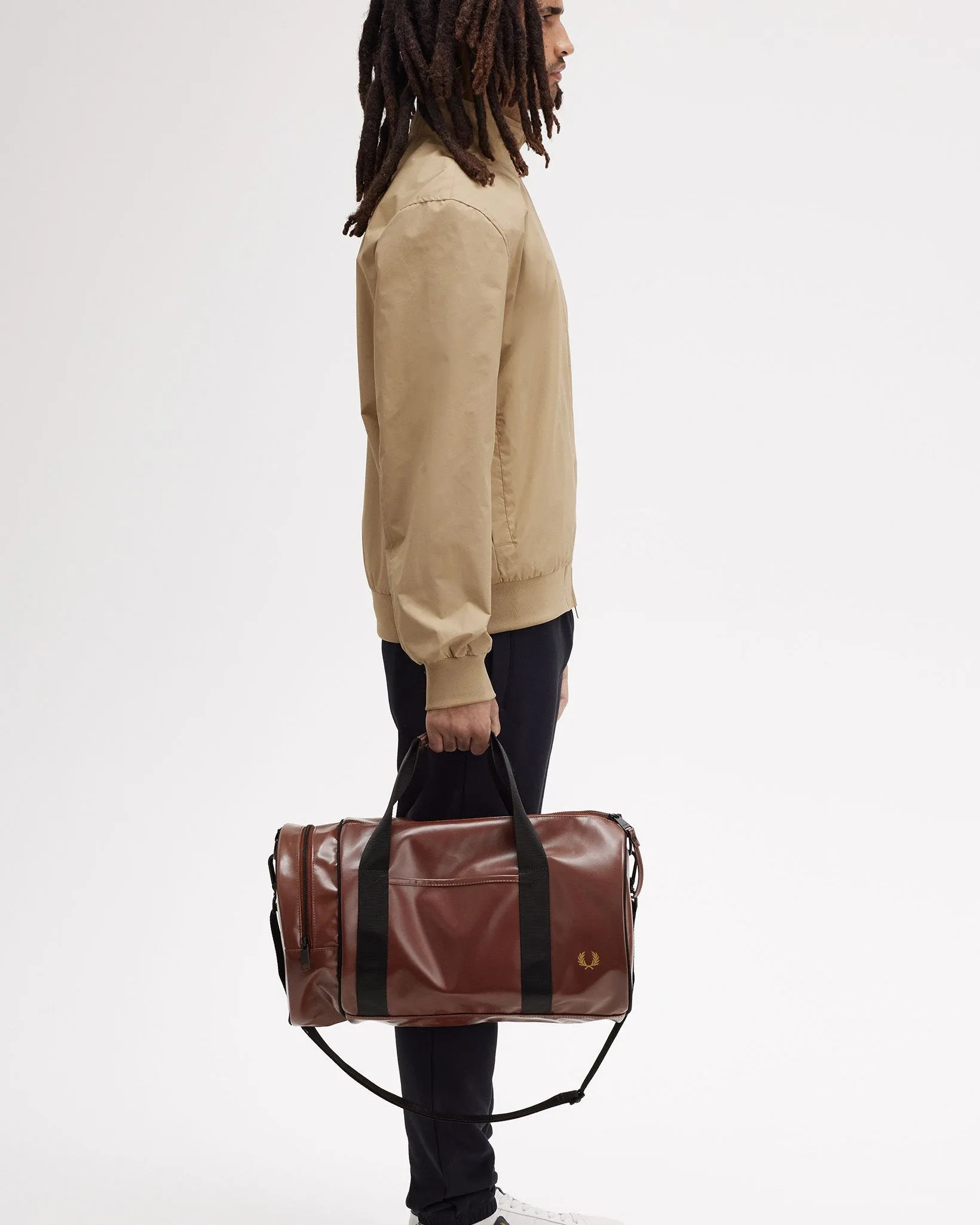 Fred Perry Tonal Classic Barrel Bag - Whisky Brown