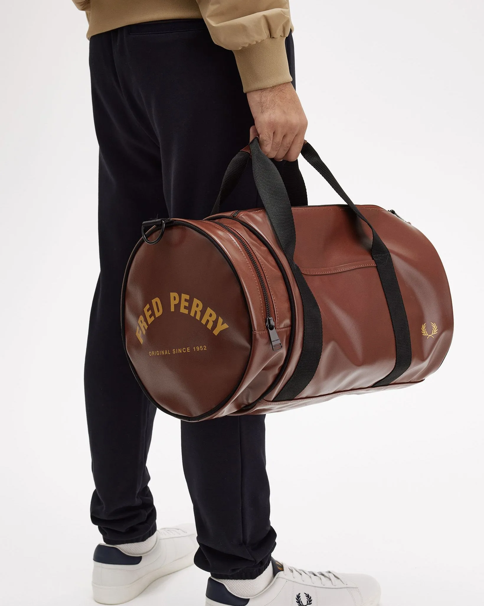 Fred Perry Tonal Classic Barrel Bag - Whisky Brown