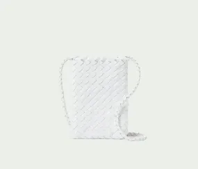 Grace Mini Woven Crossbody White
