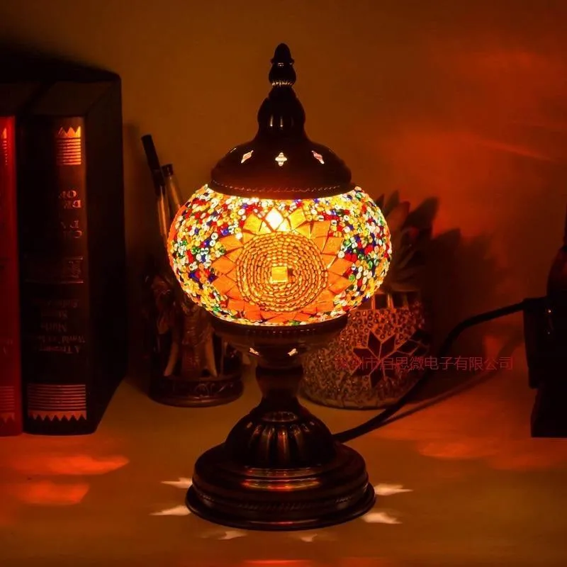 Hand-inlaid glass mosaic