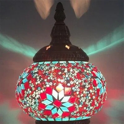 Hand-inlaid glass mosaic