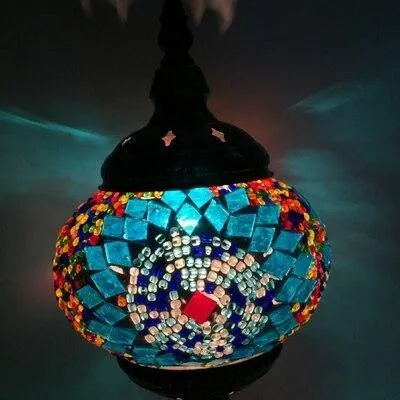 Hand-inlaid glass mosaic