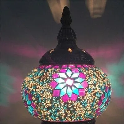 Hand-inlaid glass mosaic