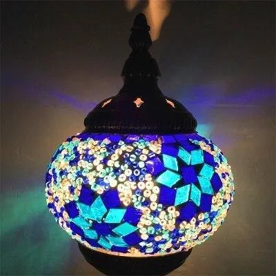 Hand-inlaid glass mosaic