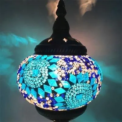 Hand-inlaid glass mosaic
